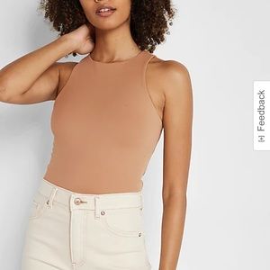 (2)Body Contour High Compression High Neck Cropped Tank